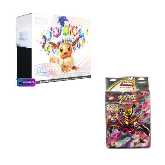 Bundle DUO : ETB Évolution Prismatique + Coffret Portfolio A4 ME2
