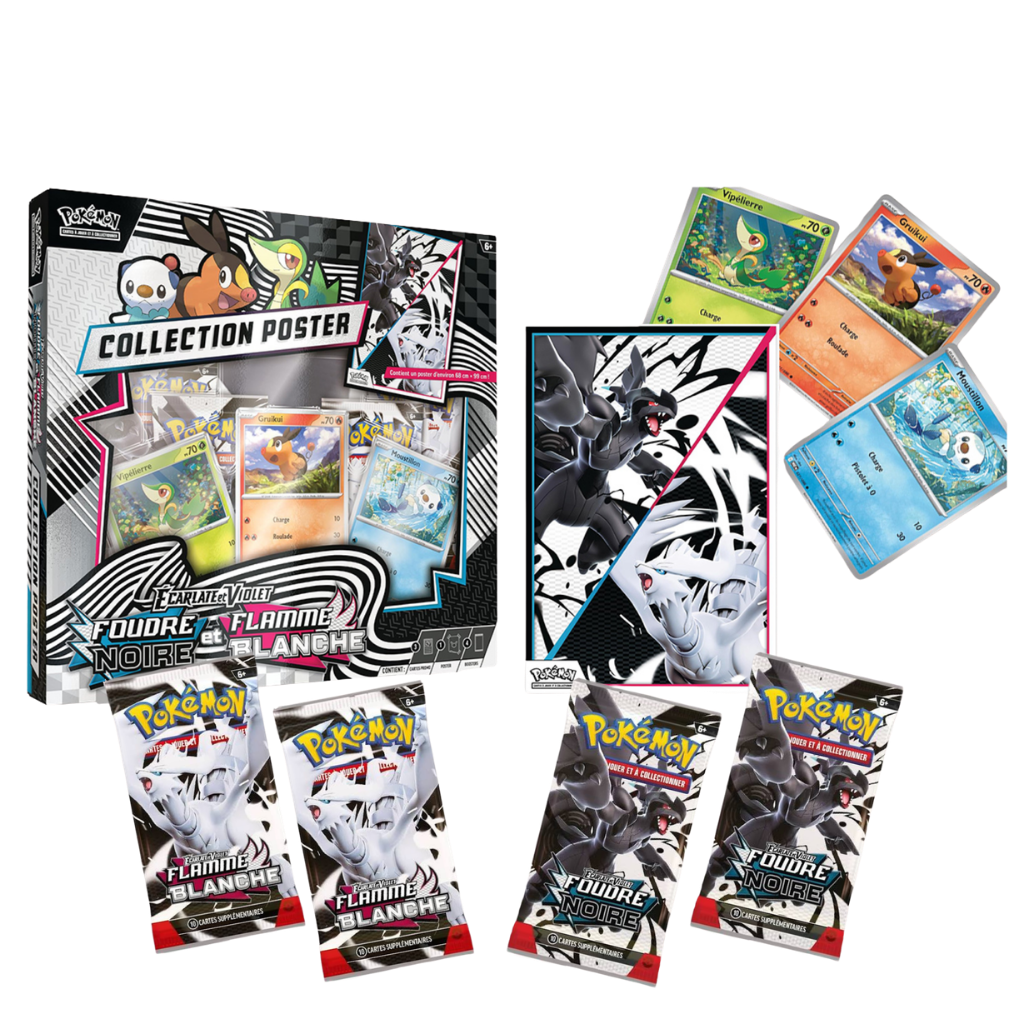 Coffret Poster Pokémon - Flamme Blanche & Foudre Noire - EV10.5